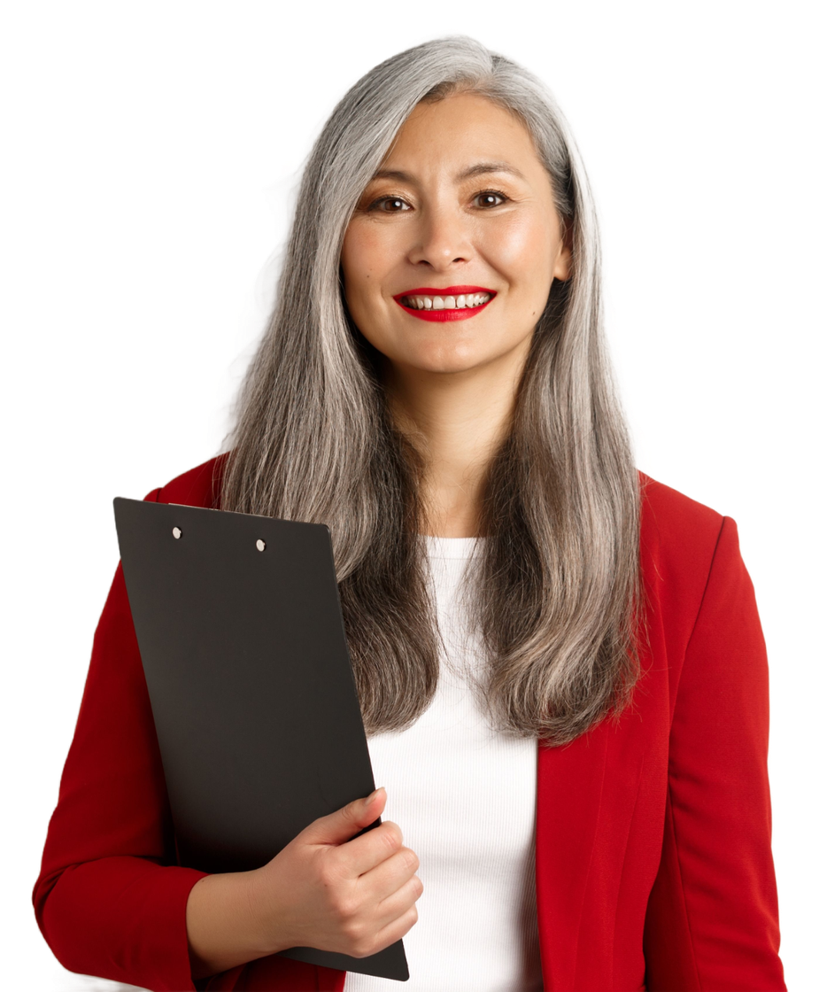 A literacy leader holding a clipboard